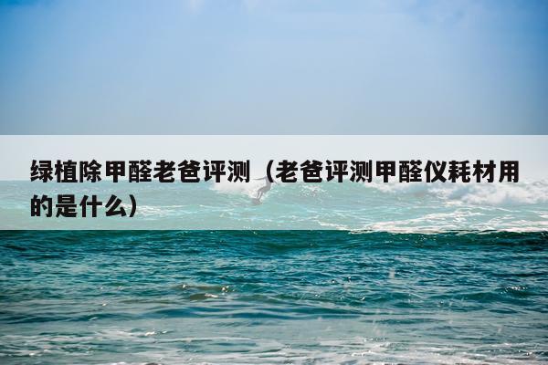 绿植除甲醛老爸评测（老爸评测甲醛仪耗材用的是什么）