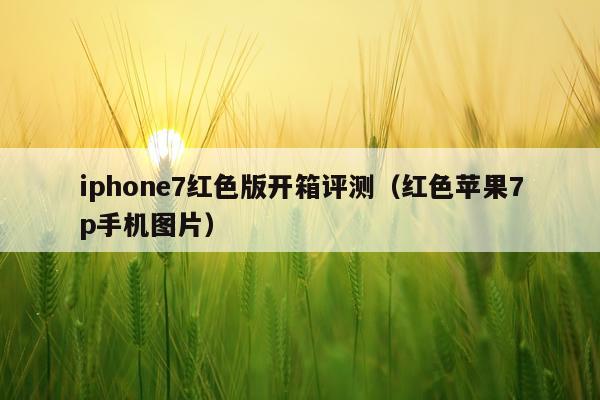 iphone7红色版开箱评测（红色苹果7p手机图片）