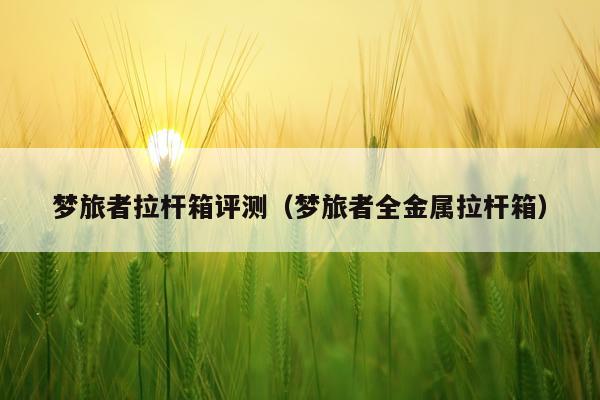 梦旅者拉杆箱评测（梦旅者全金属拉杆箱）