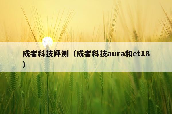 成者科技评测（成者科技aura和et18）