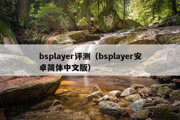 bsplayer评测（bsplayer安卓简体中文版）