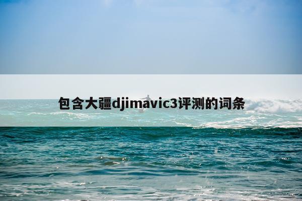 包含大疆djimavic3评测的词条