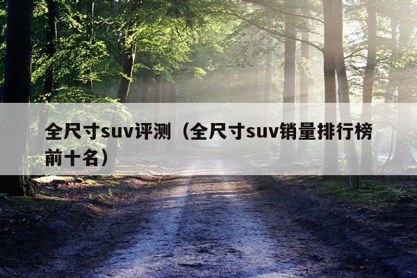 全尺寸suv评测（全尺寸suv销量排行榜前十名）