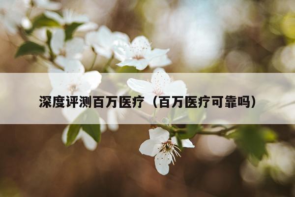深度评测百万医疗（百万医疗可靠吗）