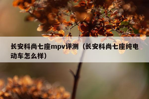 长安科尚七座mpv评测（长安科尚七座纯电动车怎么样）