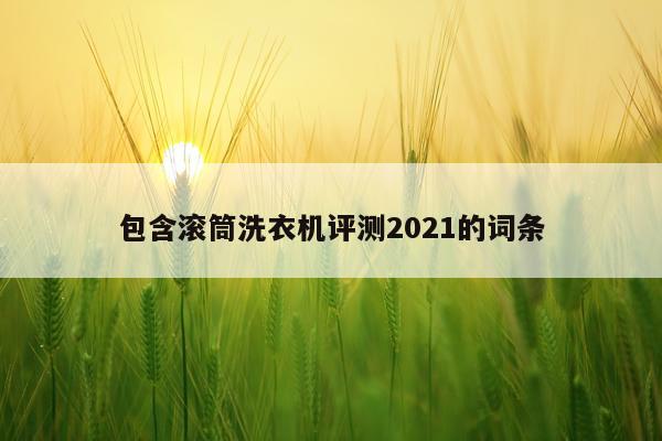 包含滚筒洗衣机评测2021的词条
