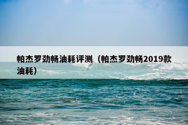 帕杰罗劲畅油耗评测（帕杰罗劲畅2019款油耗）