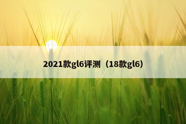 2021款gl6评测（18款gl6）