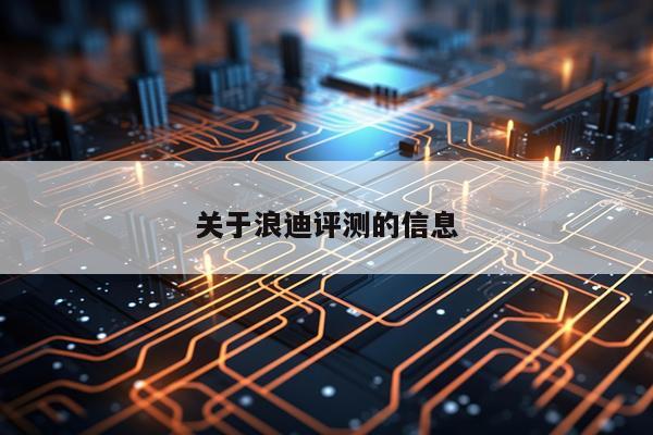 关于浪迪评测的信息