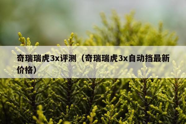 奇瑞瑞虎3x评测（奇瑞瑞虎3x自动挡最新价格）