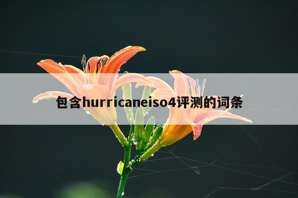 包含hurricaneiso4评测的词条