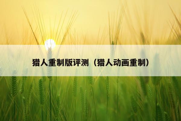 猎人重制版评测（猎人动画重制）