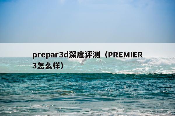 prepar3d深度评测（PREMIER3怎么样）