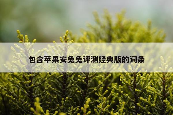 包含苹果安兔兔评测经典版的词条