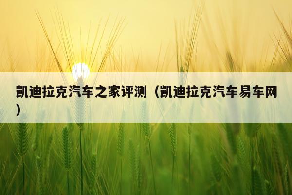 凯迪拉克汽车之家评测（凯迪拉克汽车易车网）