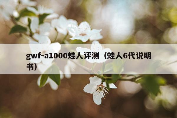 gwf-a1000蛙人评测（蛙人6代说明书）
