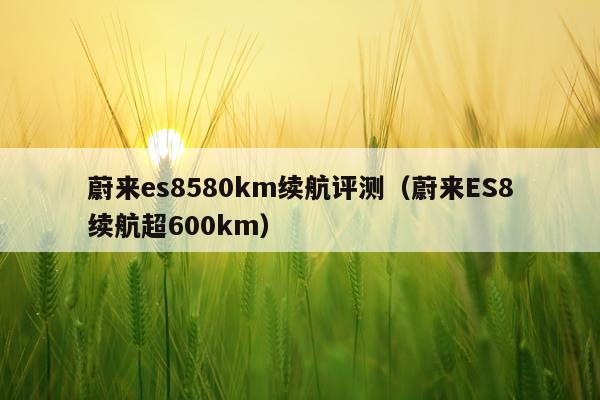 蔚来es8580km续航评测（蔚来ES8续航超600km）