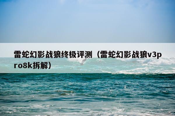 雷蛇幻影战狼终极评测（雷蛇幻影战狼v3pro8k拆解）