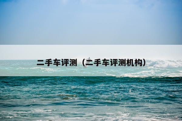 二手车评测（二手车评测机构）