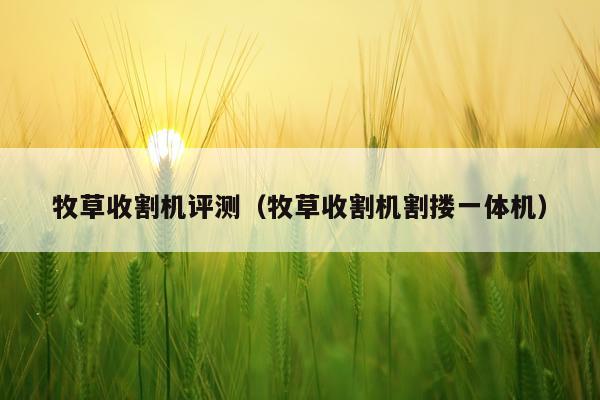 牧草收割机评测（牧草收割机割搂一体机）
