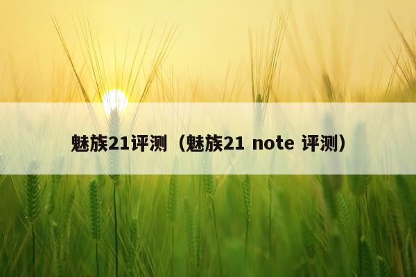 魅族21评测（魅族21 note 评测）