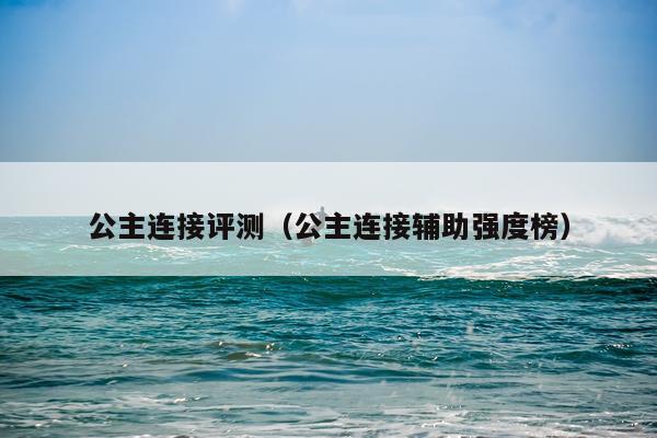 公主连接评测（公主连接辅助强度榜）