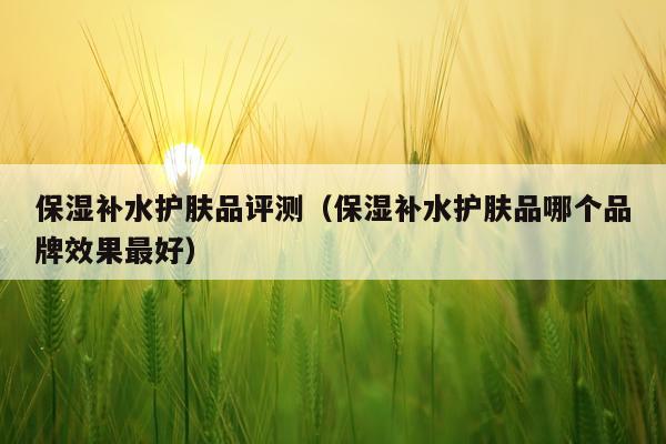保湿补水护肤品评测（保湿补水护肤品哪个品牌效果最好）