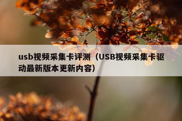 usb视频采集卡评测（USB视频采集卡驱动最新版本更新内容）