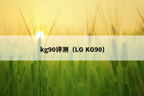 kg90评测（LG KG90）