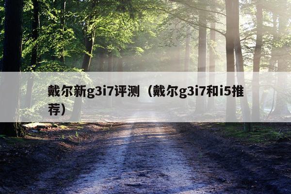 戴尔新g3i7评测（戴尔g3i7和i5推荐）