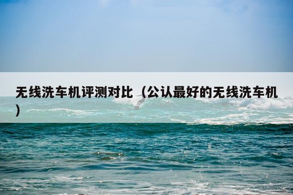 无线洗车机评测对比（公认最好的无线洗车机）
