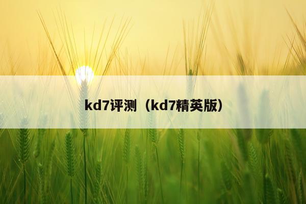 kd7评测（kd7精英版）