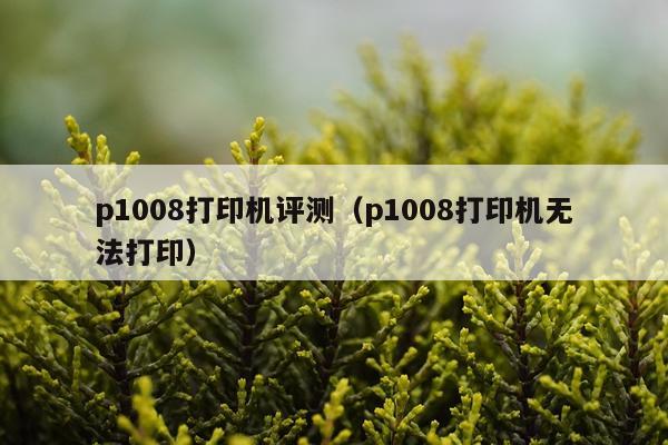 p1008打印机评测（p1008打印机无法打印）