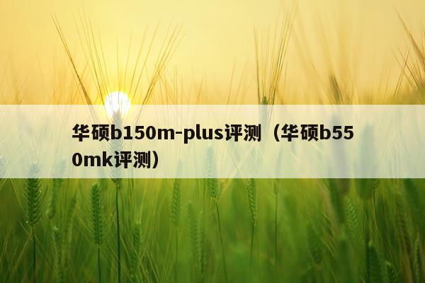 华硕b150m-plus评测（华硕b550mk评测）