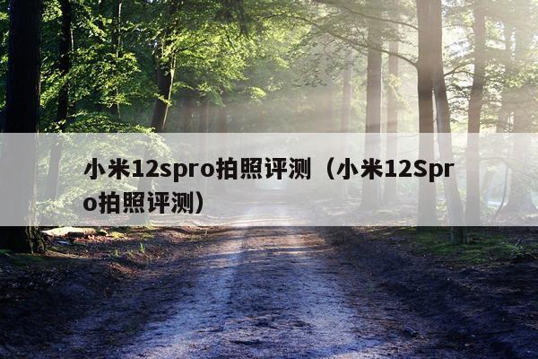小米12spro拍照评测（小米12Spro拍照评测）