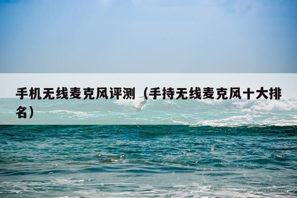 手机无线麦克风评测（手持无线麦克风十大排名）