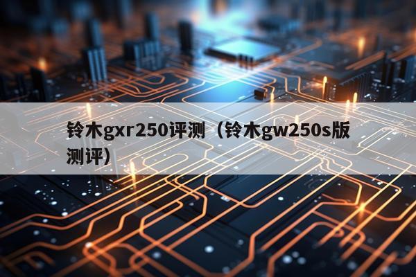 铃木gxr250评测（铃木gw250s版测评）