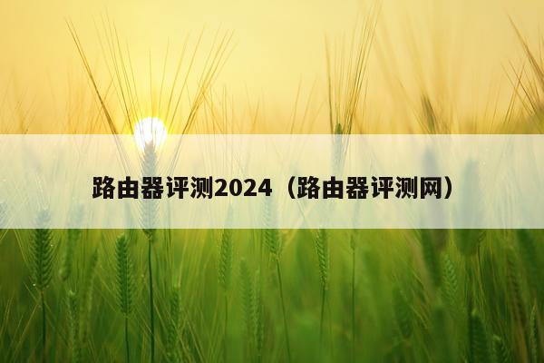 路由器评测2024（路由器评测网）