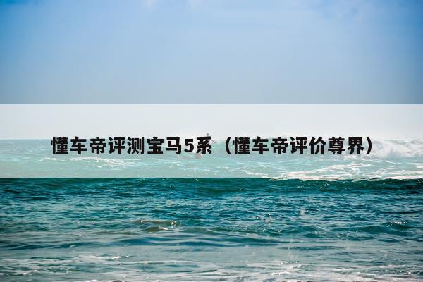 懂车帝评测宝马5系（懂车帝评价尊界）