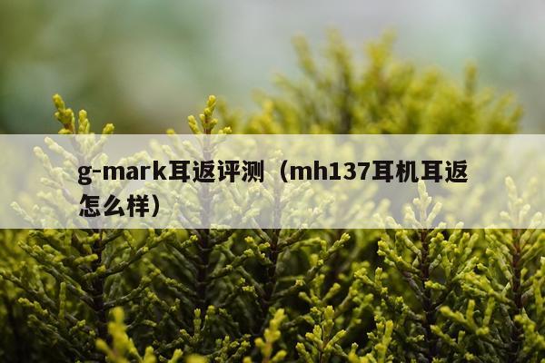 g-mark耳返评测（mh137耳机耳返怎么样）